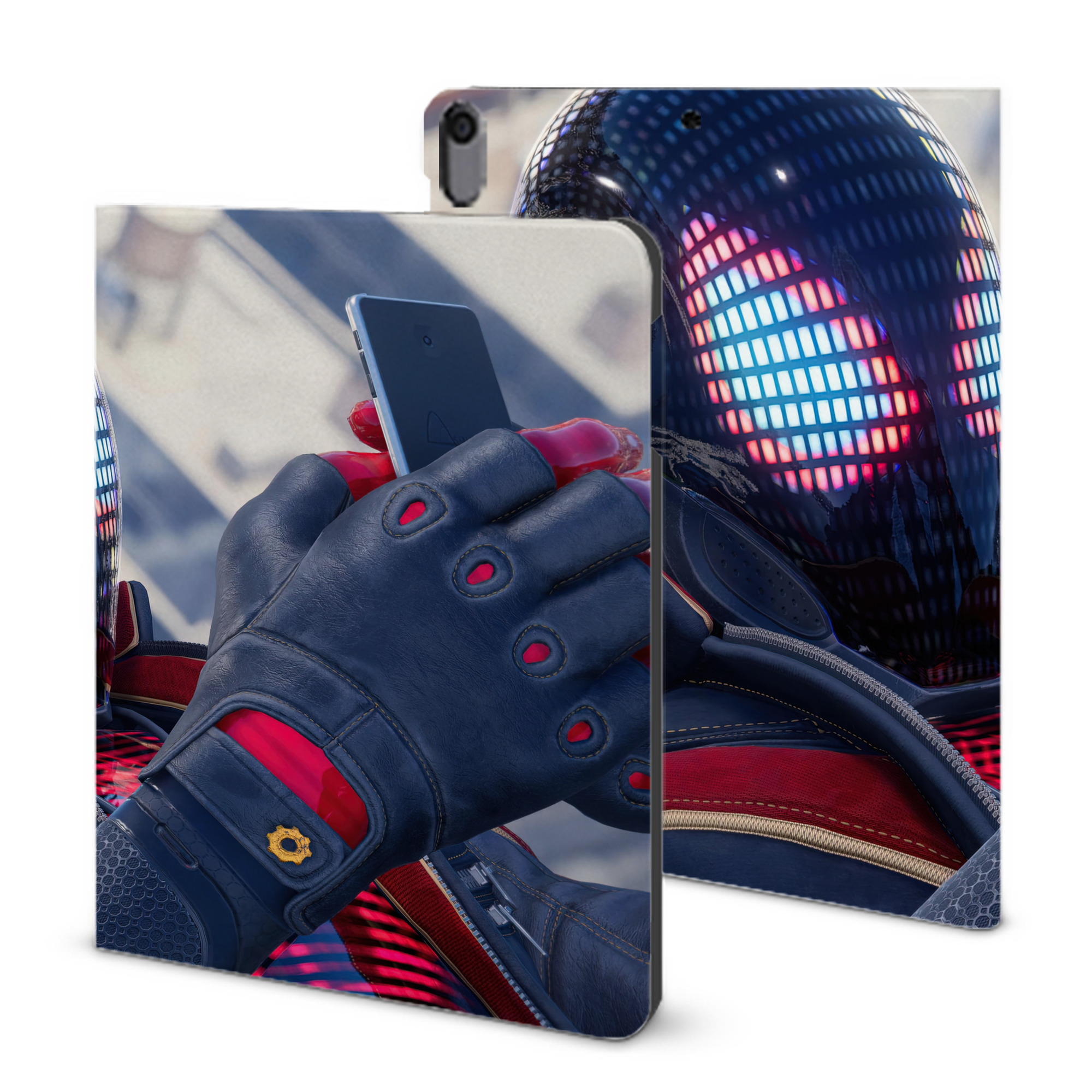（画像用） Spider Man スパイダーマン IPad ケース ブック型 PUレザー TPU 耐衝撃 軽量 薄型 ペン収納なし 全面保護 IPad 各モデル対応